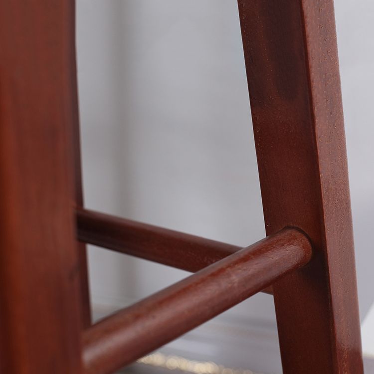 Modern Armless Backless Counter Stool Wood Cashier Bar Stool with Wooden Seat