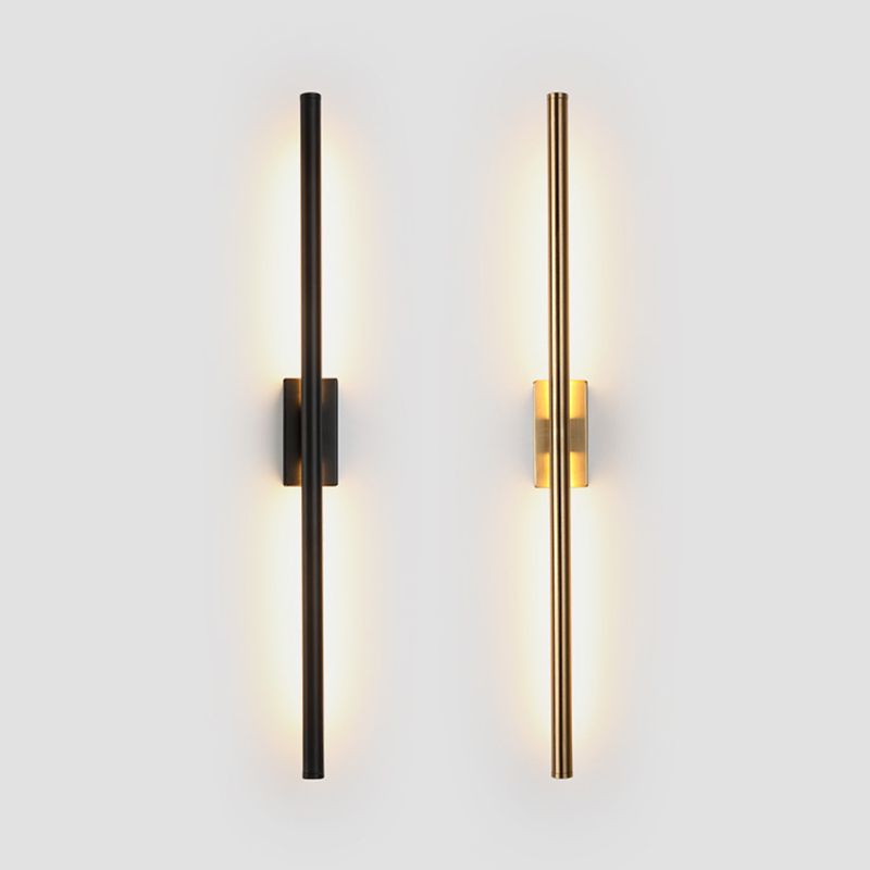 Stile moderno a muro leggero minimalista dritto a led muro con metallo per camera da letto