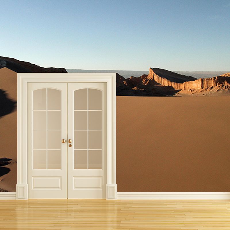 Desert Natural Contemporary Style Desert Wall Mural Mildew Resistant for Room