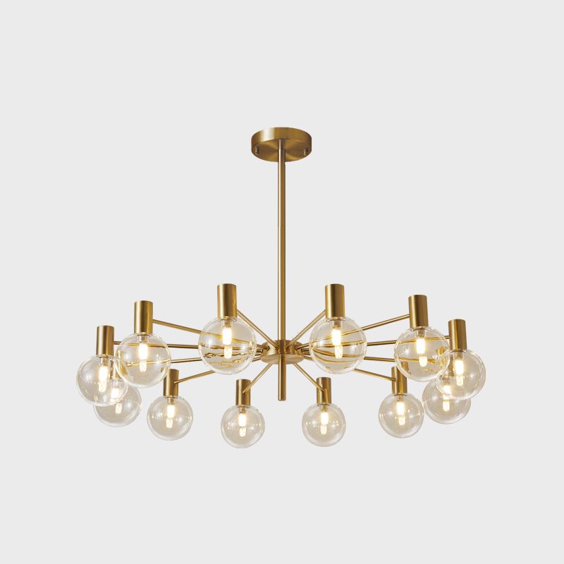 Lampadario moderno del lampadario a globo con tonalità di vetro adatto alla camera da letto del soggiorno