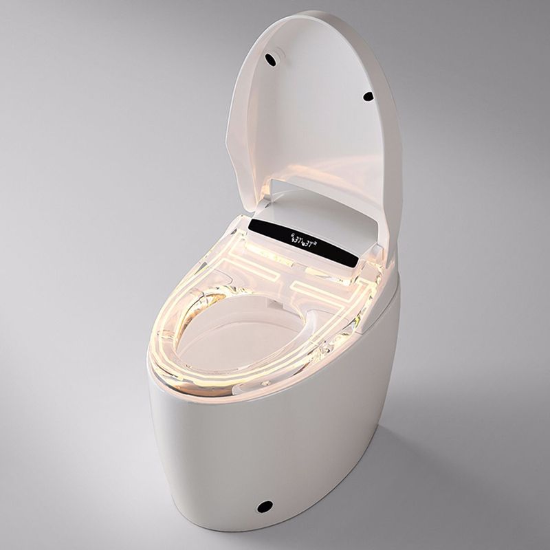 Simple White Temperature Control Bidet Elongated Toilet Seat Bidet with Heated Seat