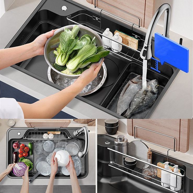 Stainless Steel Kitchen Sink Modern Style Kitchen Sink with Drain Strainer Kit