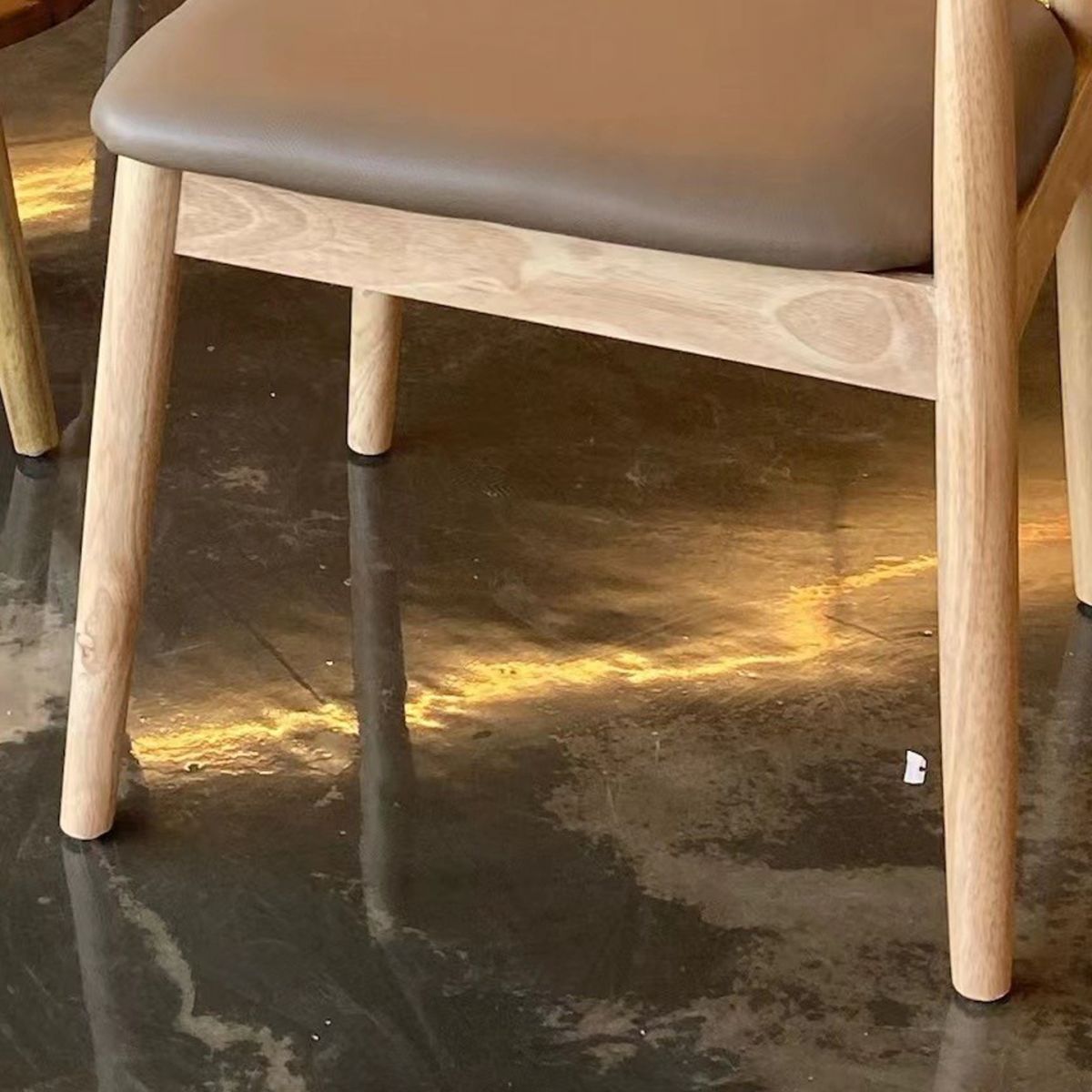 Industrial Style Side Chair Wooden Frame Side Dining Chair for Dining Room
