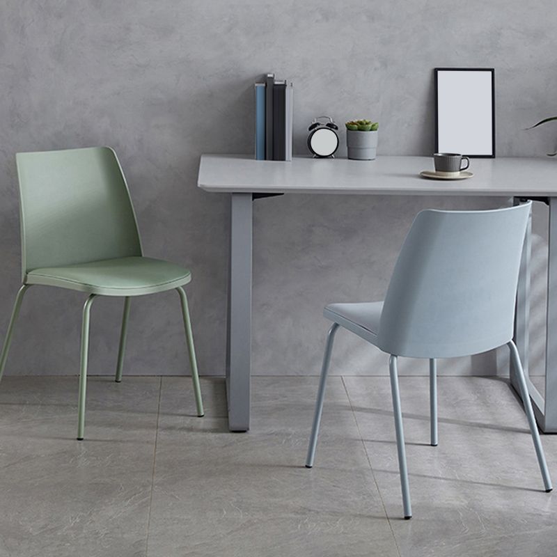 Contemporary Kitchen Dining Side Chair Home Metal Legs Chair