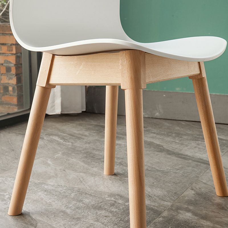 Contemporary Dining Room Wood Parsons Armless Dining Side Chair