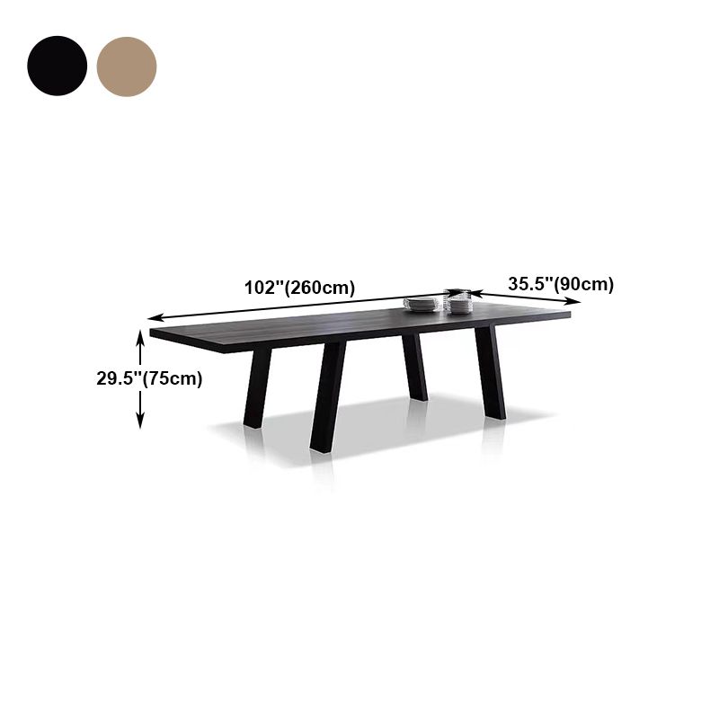Mesa moderna de madera maciza de fresno para restaurante, mesa de cocina rectangular con 4 patas
