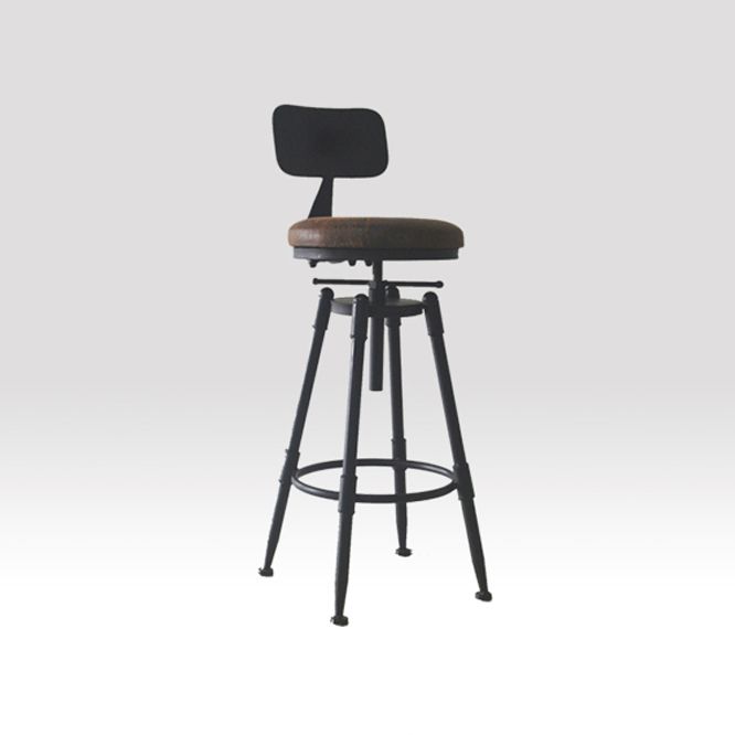 Taburete de bar de metal de estilo industrial con patas de hierro, taburete contrario para barra de cocina