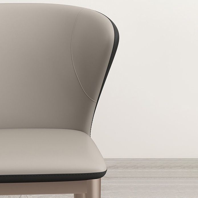 Contemporary Upholstered Armless Chair Home Wingback Dining Chair