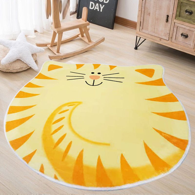 Minimalist Carpet Animals Printed Area Rug Stain Resistant Polyester Rug for Living Room