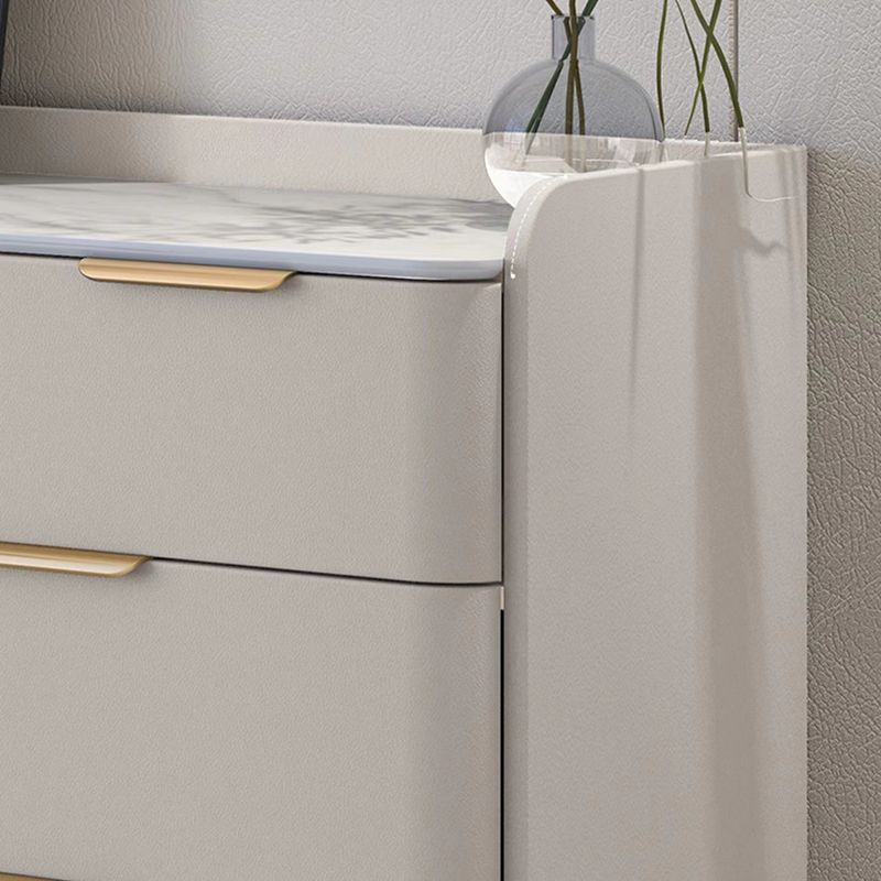 15.6-inch Width Stone Storage Chest Classic Glam Dresser with 4/5 Drawers