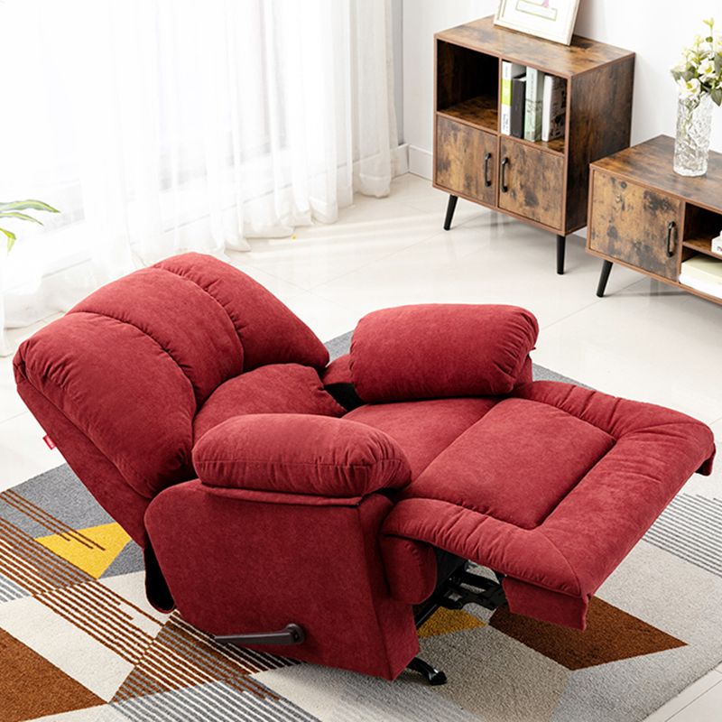 Contemporary Cotton Reclining Chair Solid Color Chair with Independent Foot