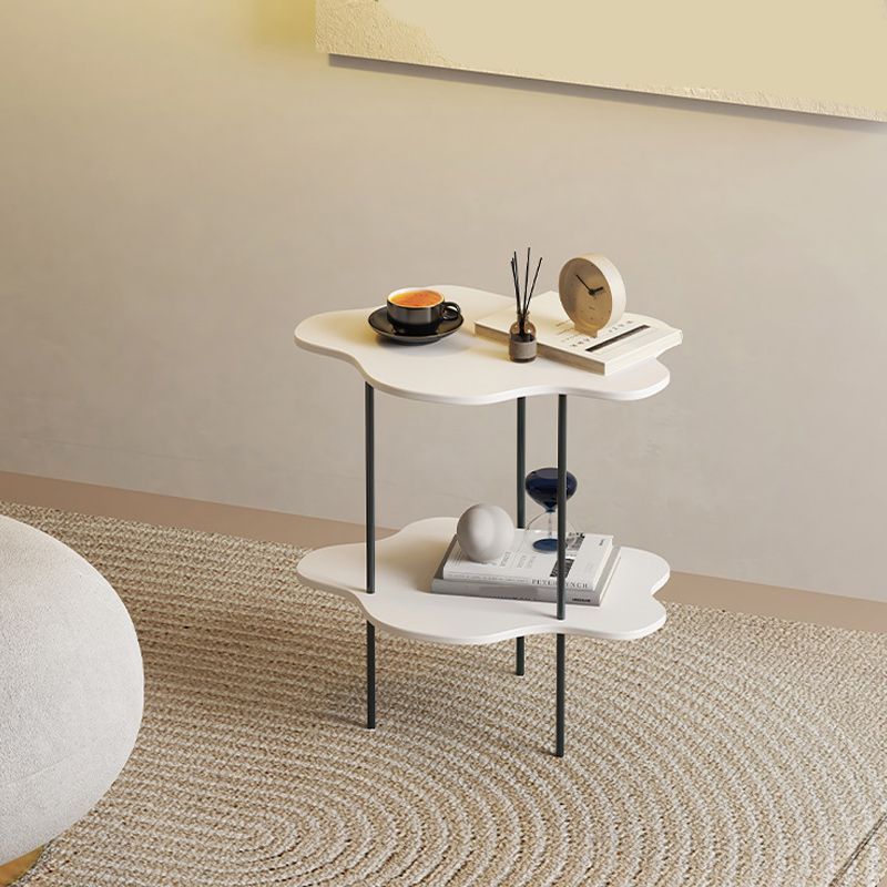 19"H Contemporary Corner Table Double Tier Accent Side Table