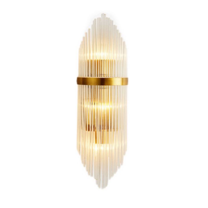 Modern Wall Sconce Light Simple Wall Light Fixture with Crystal Shade for Bedroom