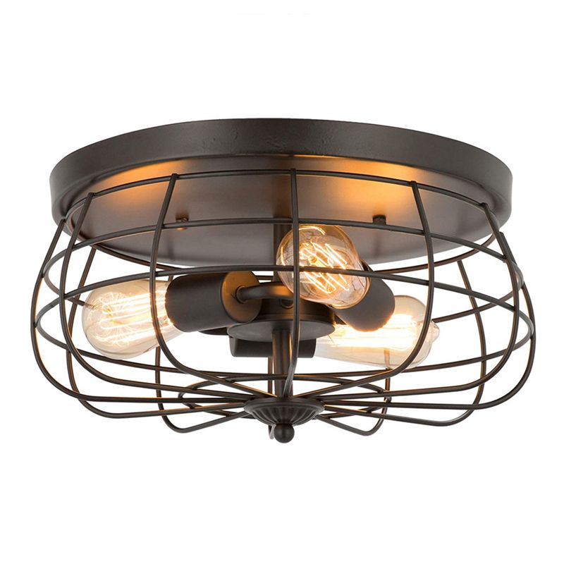 Flush Mount Ceiling Light Industrial Ceiling Mounted Fixture for Living Room