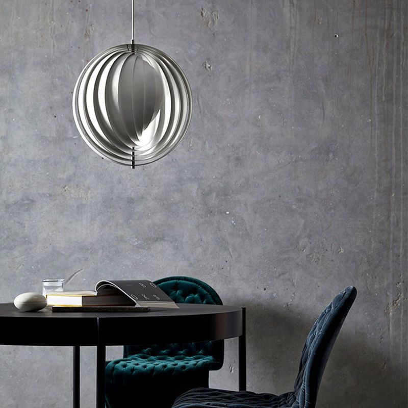 Modern Moon-shaped Shade Hanging Light Household Metallic Art Pendent Light