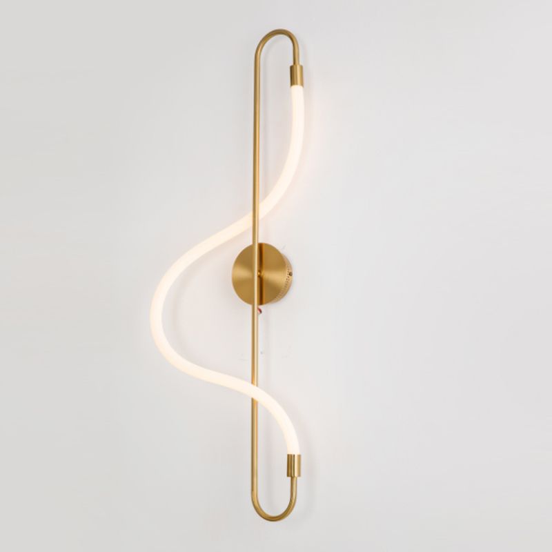 Luz de pared lineal metálica moderna Luz de pared creativa de pared de iluminación para sala de estar para sala de estar