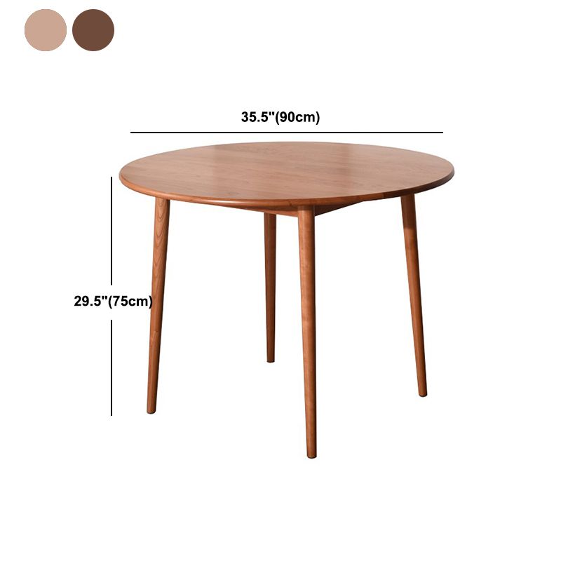 Round Furniture Contemporary Style Solid Wood Dining Room Collection with 4 Legs