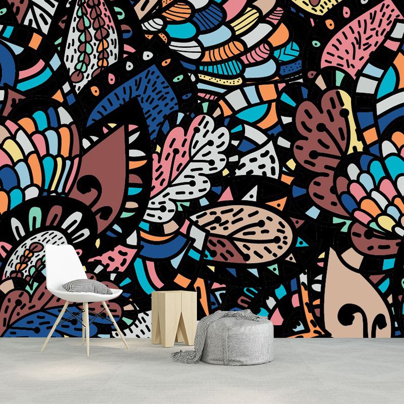 Bohemen abstracte vlindermuurschilderingen veelkleurige vochtbestendige muurdecoratie voor slaapkamer