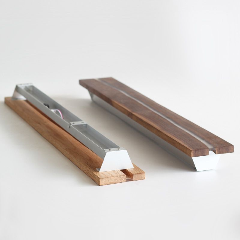 1 Light Rectangle Wall Sconce Lighting Modern Wall Lamp Wood Sconce Lights