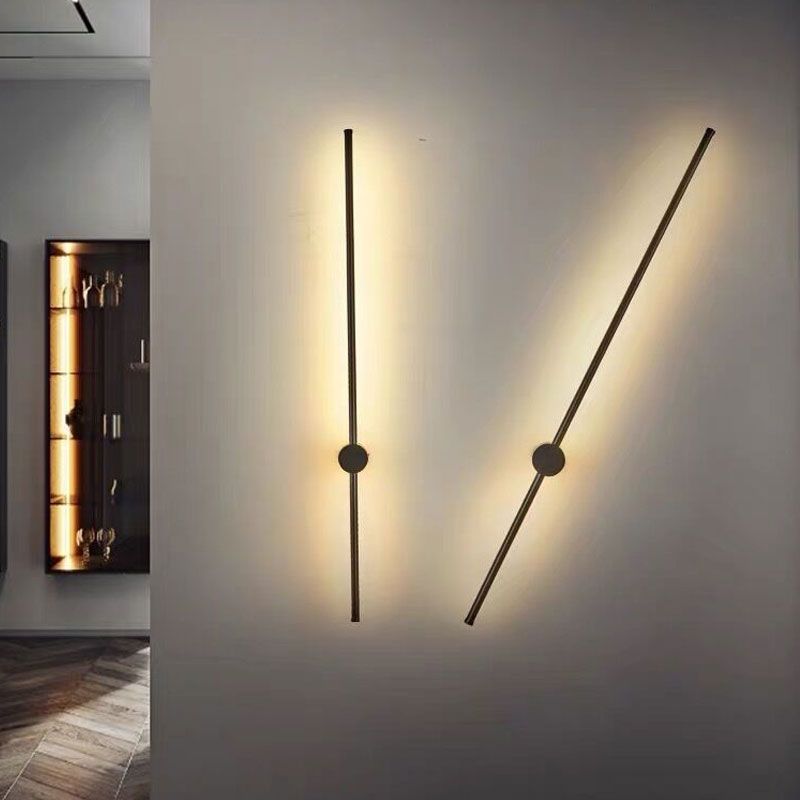Lineaire wandkandelverlichting Moderne wandverlichting Wandmakerij metaal 1 lichte sconce lichten