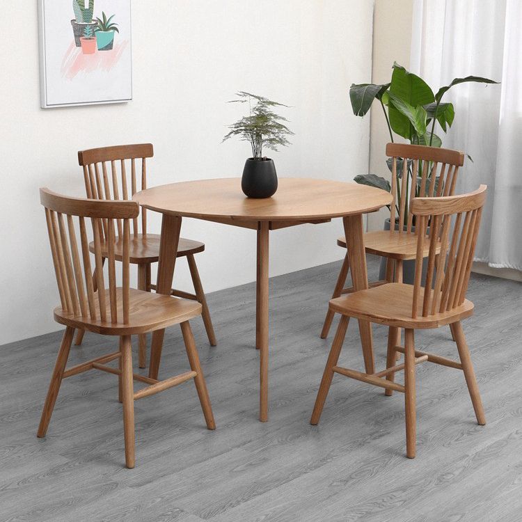 Modern Oak Solid Wood Table Rectangle Dining Table with 4 Legs for Restaurant
