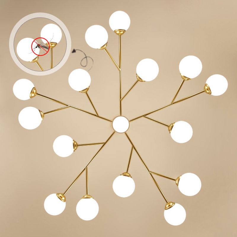 Palline di vetro lampadario a sospensione a sospensione Light Impiccomello per soggiorno per soggiorno