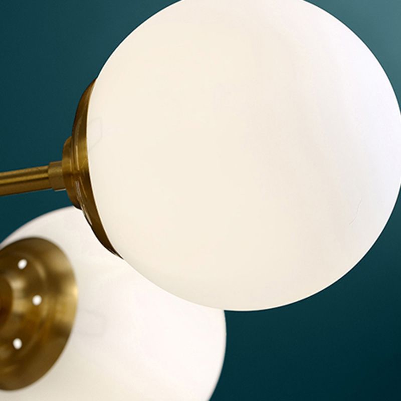 Nordic Glass Chandelier Light Fixtures Restaurant Multi Head Hanging Chandelier