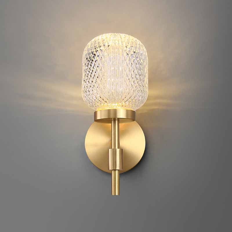 1 Lights Crystal Sconce Light Postmodern Wall Lighting Fixtures for Bedroom Living Room