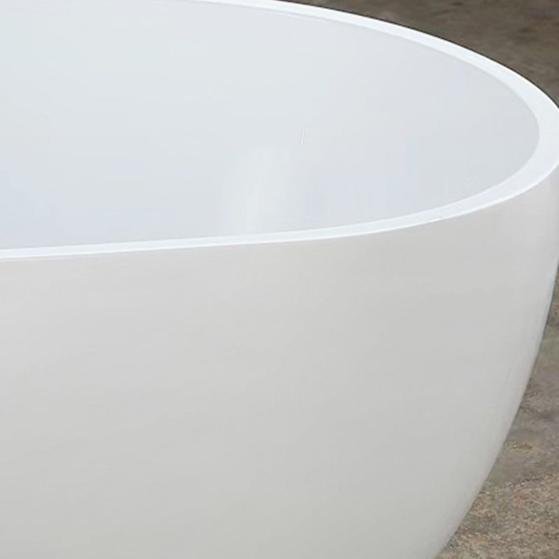 Stand Alone Acrylic Bath Tub White Oval Modern Bathroom Bathtub