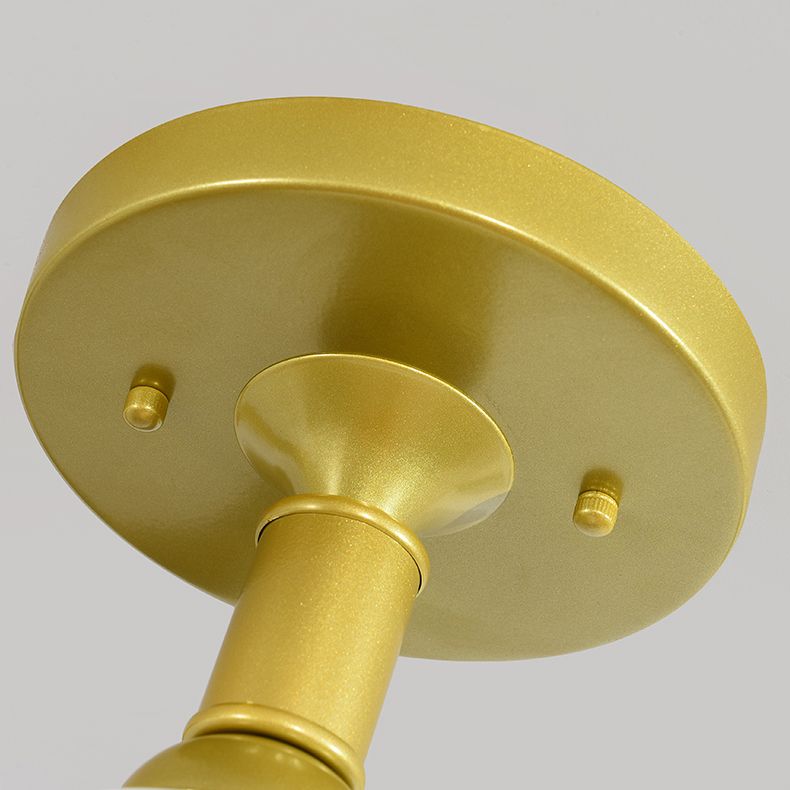 Schattiertes Wohnzimmer halb Flush Deckenleuchte Einfachheit Glasdecke Flush Mount