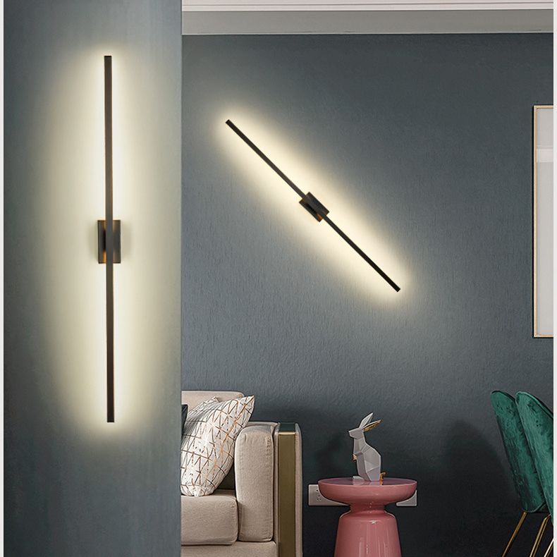 Fixes d'éclairage de vanité linéaire de style minimaliste postmoderne Applique de vanité en aluminium