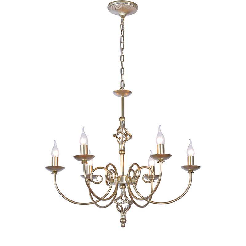 Lustre de style européen Light Multi-Head Candle Pendant Light pour le salon