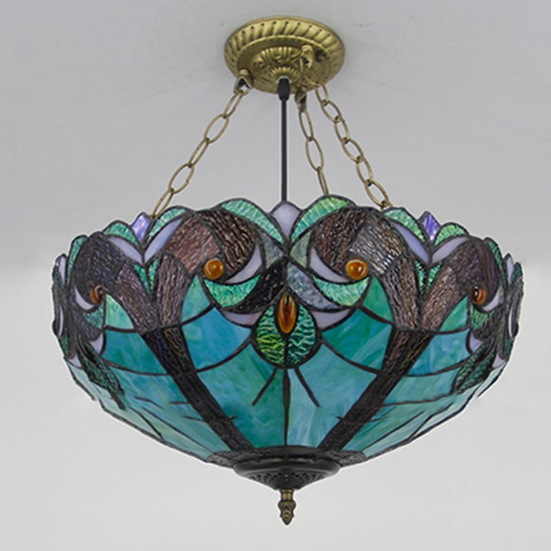 Éclairage de lustre bol inversé