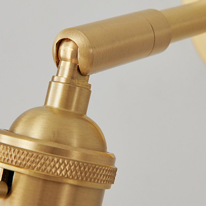 Contemporary Simple Glass Wall Sconce 1 Head Gold Wall Light for Living Room