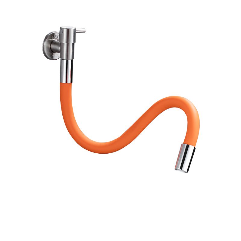 Contemporary Wall Mounted Bathroom Faucet Lever Handles Stainless Steel Faucet