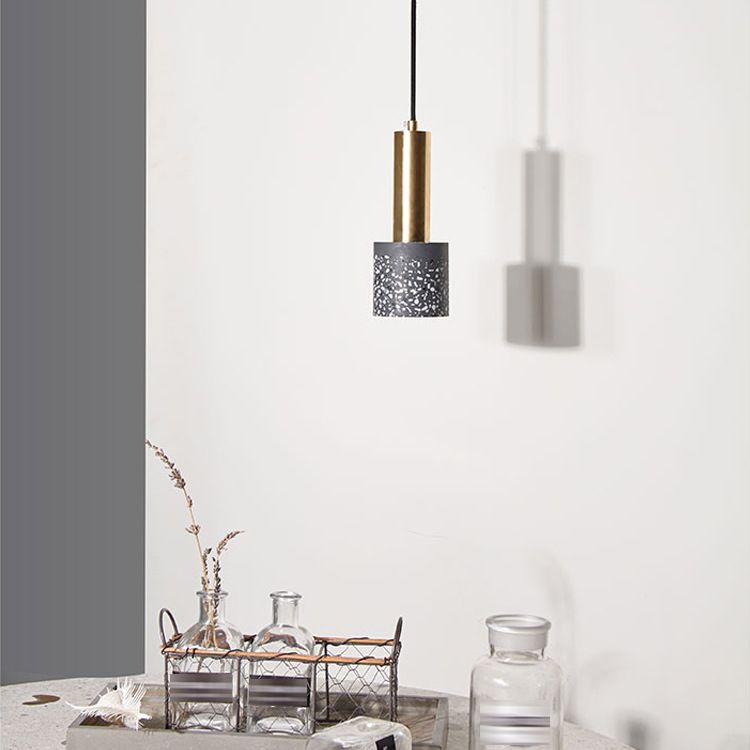 Estilo moderno Tombra cilíndrica Piedra de luz colgante 1 Lámpara colgante de luz para restaurante