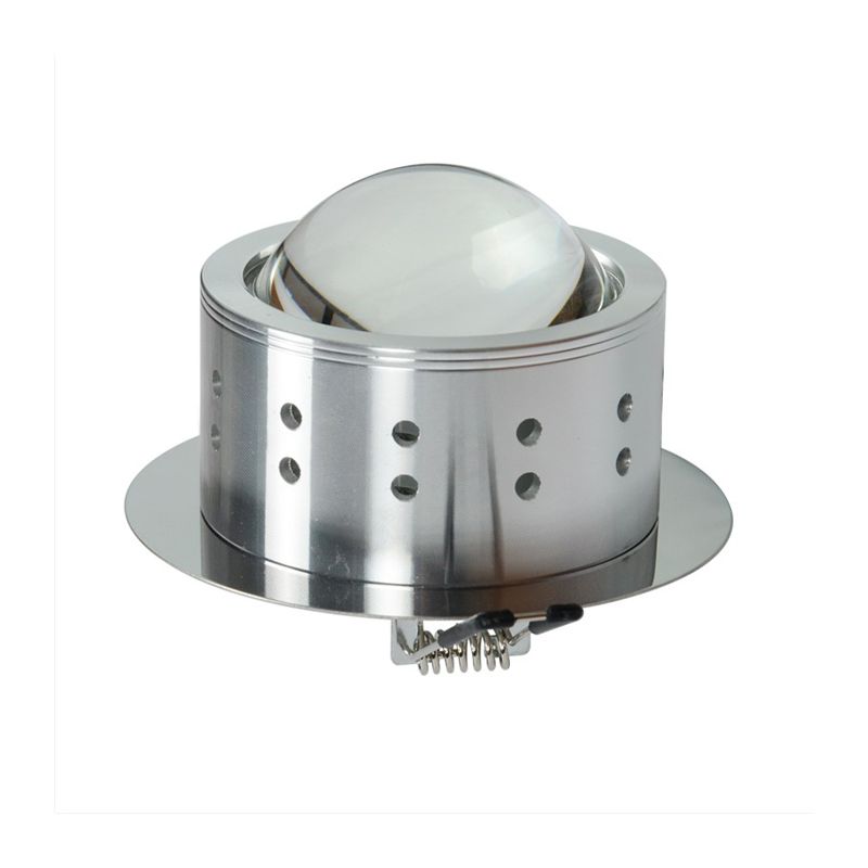 Rotondo Metallic Flush Massimale Light Simple Chrome Finish LED Flushmount con Crystal Ball Shade, 7 Color Light