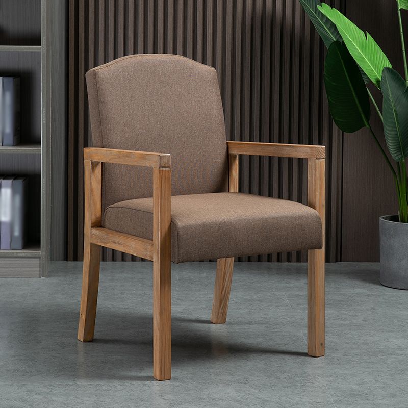 Chaise de salle à manger carrée de cuisine contemporaine Parsons Dining Dining Side Fix avec des jambes en bois