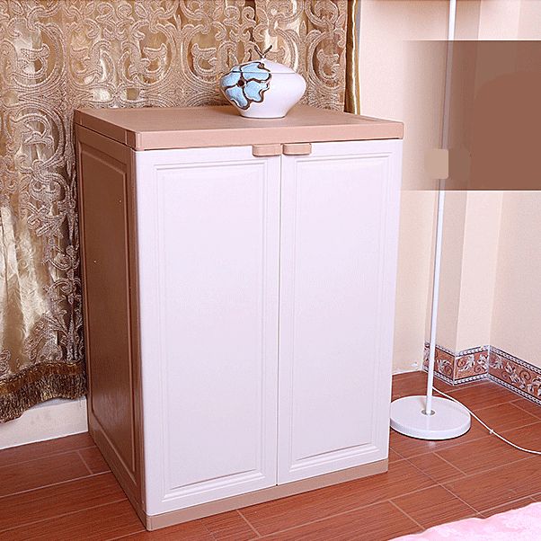 Matte Finish Hinged Door Storage Cabinet Contemporary Plastic Cabinet