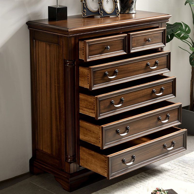 Contemporary Horizontal Double Dresser Wood Storage Chest for Bedroom