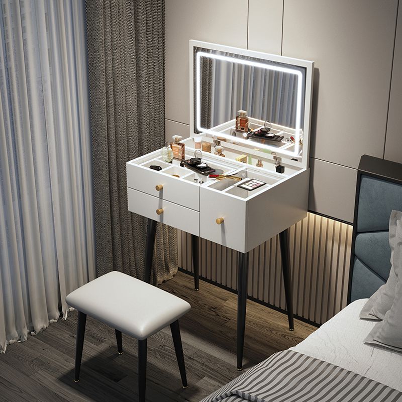 Contemporary Dressing Table Glass Lighted Mirror Bedroom Make-up Vanity