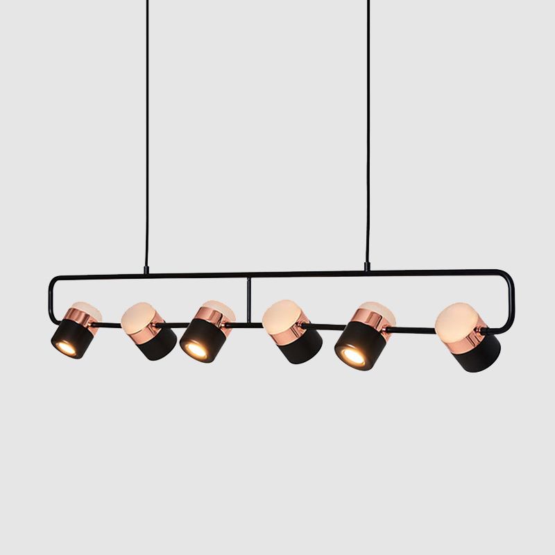 Contemporary Style Cylinder Island Lights Metal Island Pendant Lights