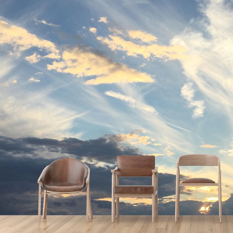 3D Cloud Sky Wall Mural Wallpaper Photography Mildew Resistant for Decoration