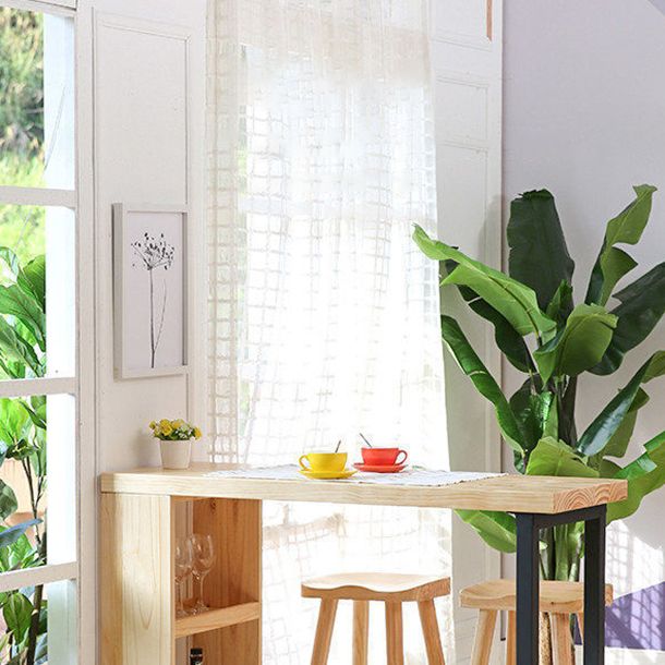 Contemporary Style Wooden Table Dining Bar Counter Table for Kitchen