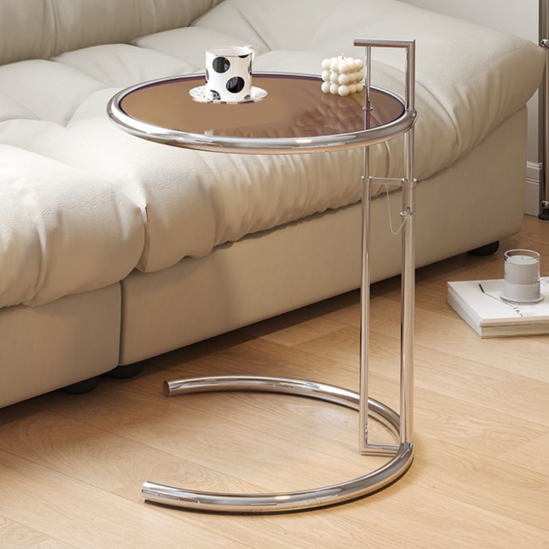 20" Wide Contemporary Corner Table Metal Round Accent Side Table