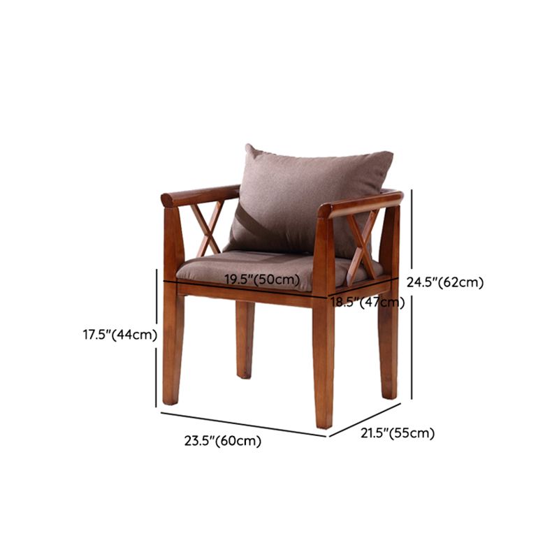 Traditional Style Dining Chair Solid Wood Dining Arm Chair for Hotel