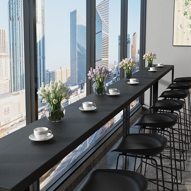 Industrial Bar Stool and Table Set Black 1/2/5 Pieces Pub Dining Set