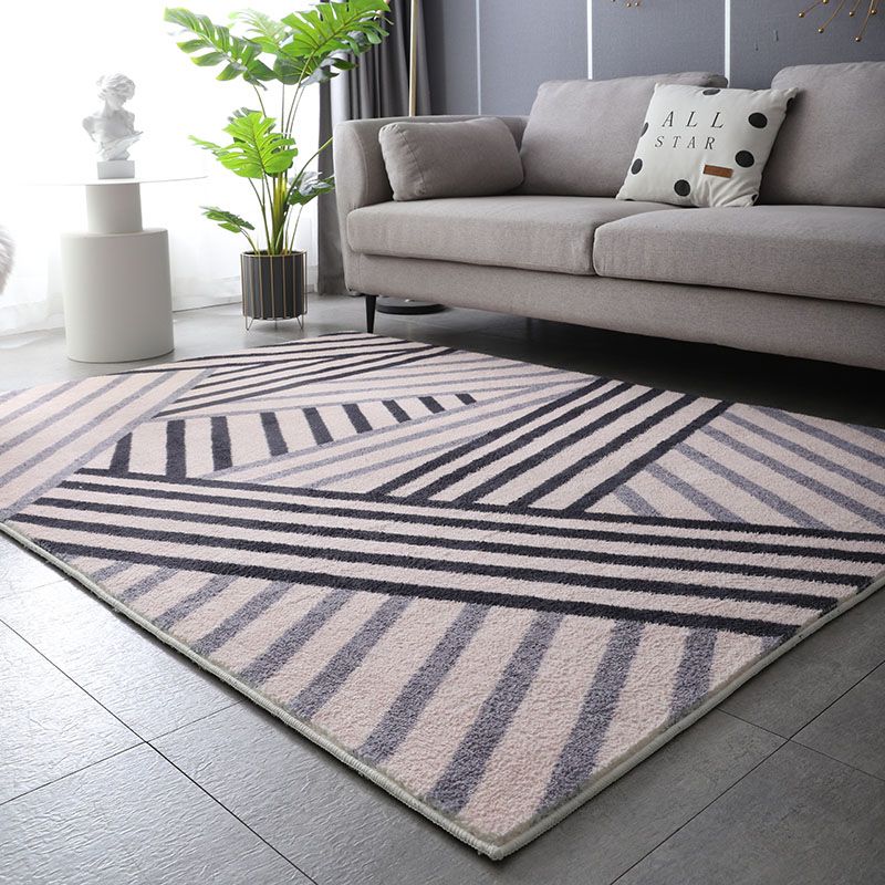 Purple Modern Carpet Blending Abstract Graphic Carpet Stain Resistant Carpet for Living Room