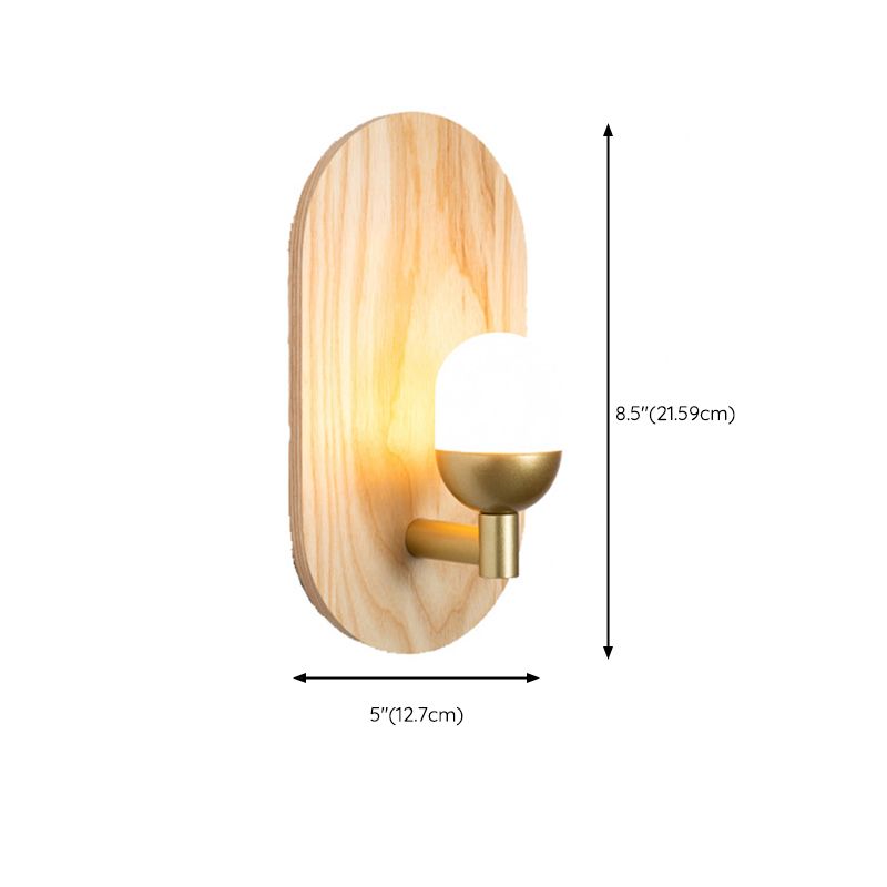 Modernism Wood Wall Light Acrylic Shaded Lighting for Bedroom