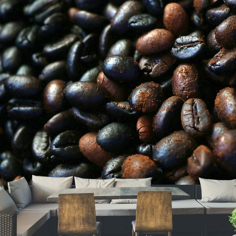 Roasted Coffee Beans Wall Mural for Coffee Shop Waterproofing Mural, Personalized Size Available